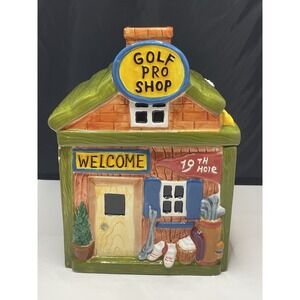 Golf ProShop Cookie Candy Jar -Golf 19th‎ Hole - Rare -Read Description
